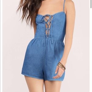 Tobi Blue Denim Romper
